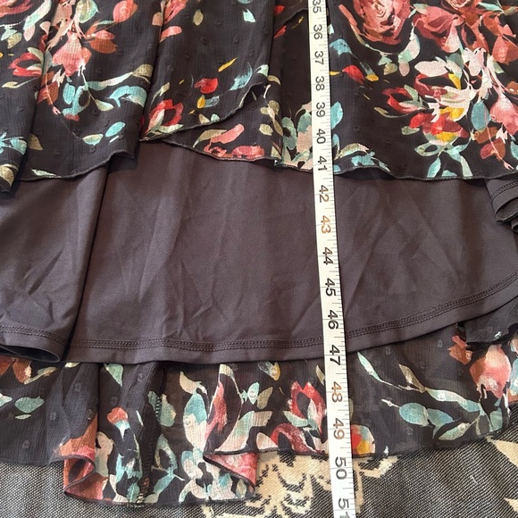 🆕 Swiss Dot Floral Grey Faux Wrap Dress 10 M L NWT Torrid 00 New! - Picture 10 of 12